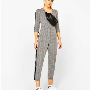 NWT Bershka plaid jumpsuit size XS